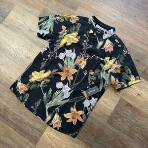 NWT Roark Journey SS Woven Button Up Shirt Floral Camp Nature Sz‎ M Classic